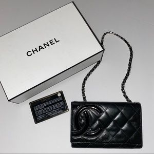 CHANEL Cambon Quilted Wallet on Non CHANEL Chain